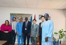 唐中东大使拜会世界粮食计划署驻毛代表迪翁格-中非友好经贸发展工作委员会