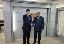 驻赤道几内亚大使王文刚会见赤几教育、科学、职业教育与体育部国务部长恩贡加-中非友好经贸发展工作委员会